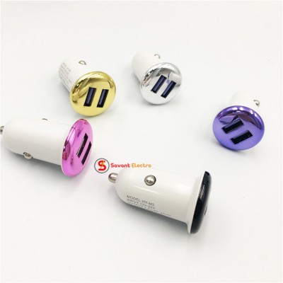 mushroom usb car charger with 2 usb port for phone logo customizable